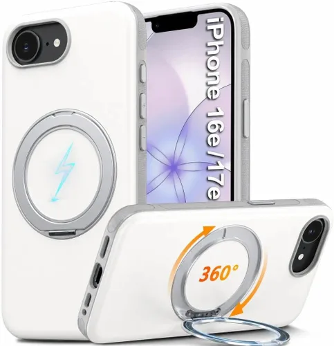 Vista 42 de Oterkin Funda para Google Pixel 10a con soporte magnético de giro de 360° [compatible con MagSafe] [antideslizante] [15 pies] a prueba de golpes