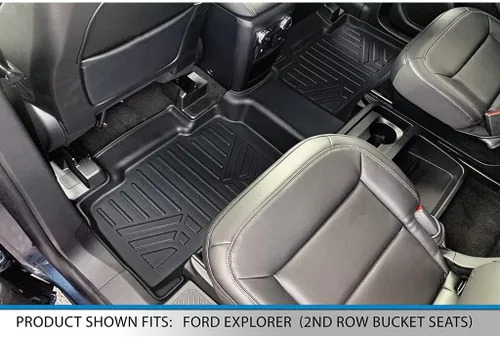 Vista 4 de SMARTLINER Juego de alfombrillas personalizadas de 3 filas compatibles con Ford Explorer 2020-2023 Ford Explorer 2022 - 2025