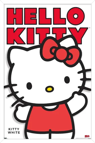 Vista 12 de Póster de pared de Hello Kitty and Friends: Hello - Kitty White Feature Series, 22.4 pulgadas de largo x 14.7 pulgadas de ancho, versión enmarcada