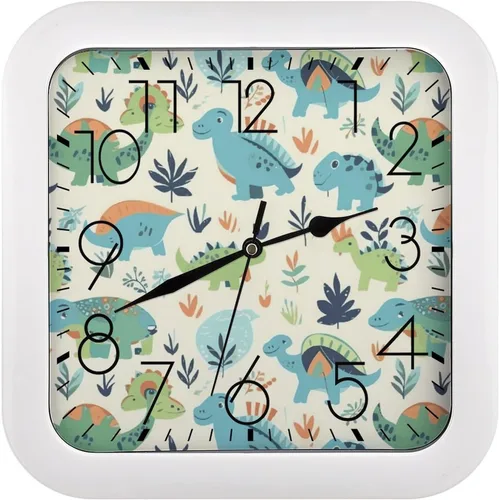 Vista 17 de 10" Square Modern Wall Clock,American Flag Skull Print Kitchen Clocks Wall Battery Operated,Silent Non Ticking Unique Funny Cute Wall Clock for
