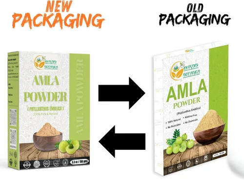 Vista 2 de Herbs Botanica Natural Amla Powder (grosella espinosa india, amalaki), polvo de fruta natural pura con vitamina C para el crecimiento del cabello