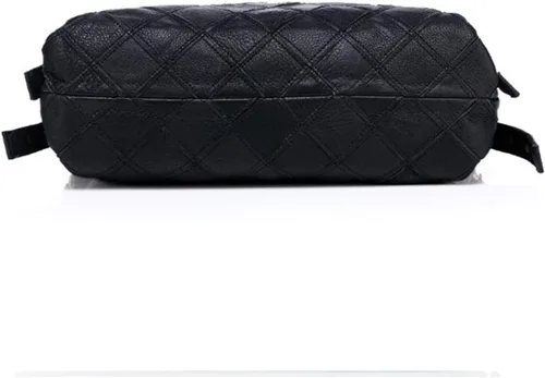 Vista 7 de Bolso de mano multicolor para mujer, diseño abstracto, bolso de hombro de cuero genuino