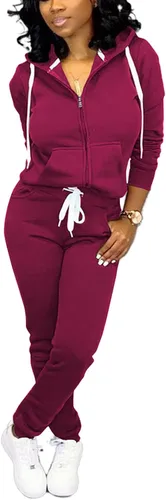 Vista 20 de Mrskoala Conjuntos de dos piezas para mujeres Chándal Conjuntos de sudadera Conjuntos de entrenamiento para trotar Ropa de descanso con bolsillo