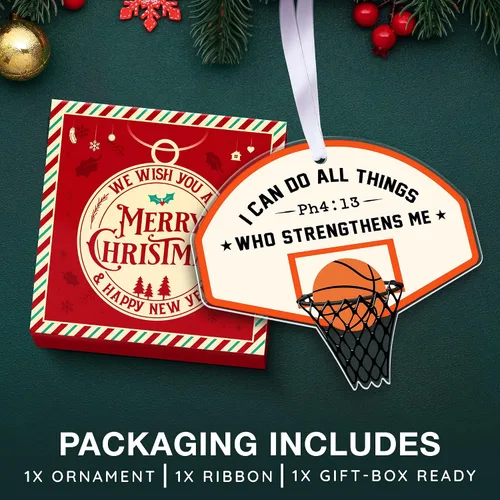 Vista 5 de Adorno de baloncesto, perfecto para árbol de Navidad y edición de coleccionista 2025, homenaje único al entrenador de baloncesto, adornos de Navidad