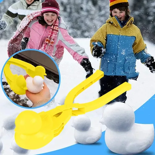 Vista 3 de Herramienta para hacer bolas de nieve con asa, clip para hacer bolas de nieve de pato de dibujos animados, juguetes perfectos para niños y adultos