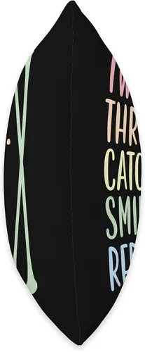 Vista 2 de Majorette Gymnastic Dancing Baton Twirl Catch. Smile. Repeat. Baton - Almohada giratoria, 16 x 16 pulgadas, multicolor