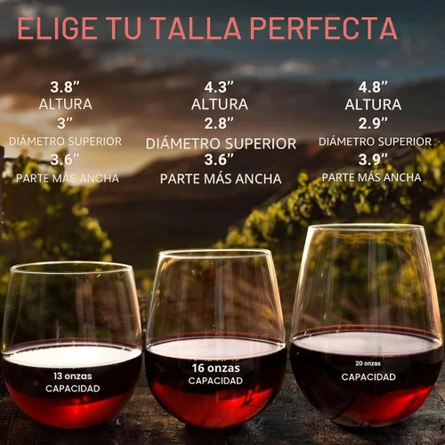 Vista 2 de Bravario Copas de vino de plástico irrompibles sin tallo, reutilizables, 100% plástico Tritan inastillables, aptas para lavavajillas, sin BPA