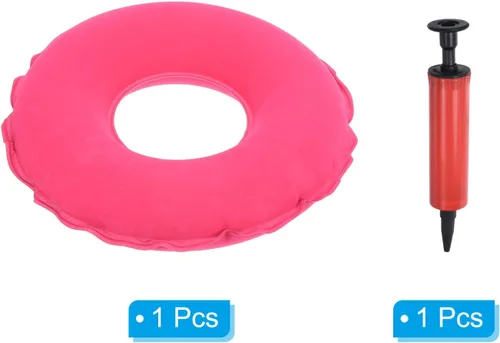 Vista 3 de PATIKIL Cojín de asiento inflable, cojín de dona portátil con bomba para el hogar, oficina, coche