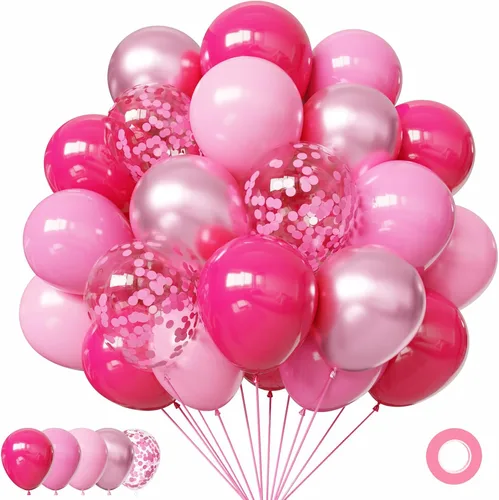Vista 10 de Globos negros y metálicos plateados, 50 piezas de globos negros y plateados de 12 pulgadas, globos para fiestas para cumpleaños, graduación, Año