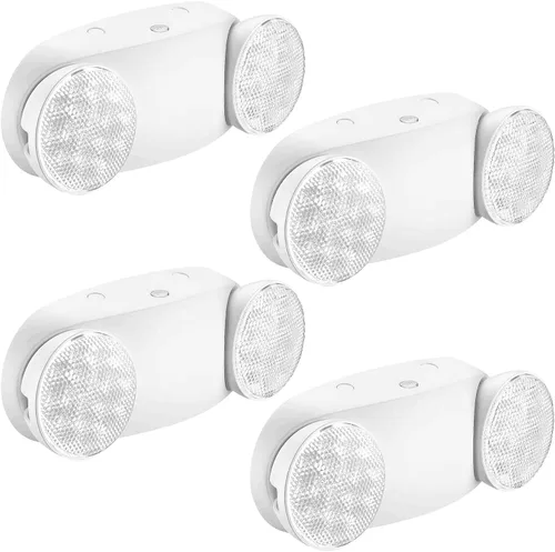 Vista 10 de OSTEK Accesorios de iluminación LED de salida de emergencia con dos cabezales, luz de emergencia LED integrada ajustable estándar de EE. UU.