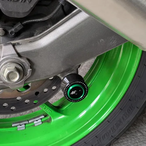 Vista 5 de Carretes basculantes de 8 mm para Ninja 400 650 1000SX ZX-6R ZX-10R ZX-25R 2023 2024 2025 Soporte de bastidor trasero Carretes basculantes