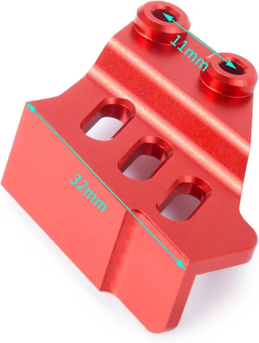Vista 4 de Aluminio 7075 Placa de protección de cadena para LOSI 1/4 Promoto-MX motocicleta FXR (rojo)