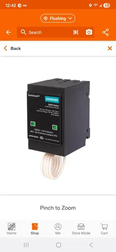 Vista 2 de Siemens QSPD2A035B 35 KAmp BoltShield Dispositivo de protección contra sobretensiones para interiores