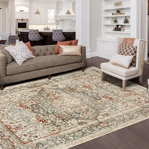 Vista 11 de Superior Alfombra de área interior con respaldo de yute, decoración moderna de piso para el hogar, pasillo, sala de estar, cubierta de suelo