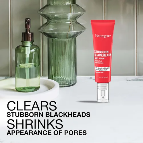 Vista 7 de Neutrogena Stubborn Blackheads - Suero facial diario para acné con ácidos salicílico, glicólico, polihidroxi y mandélico, suero facial sin aceite