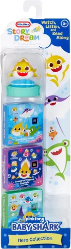 Vista 5 de Little Tikes Story Dream Machine - Colección Baby Shark Heroes, Hora de cuentos, libros, personaje de audio, regalo de juguete para niños pequeños