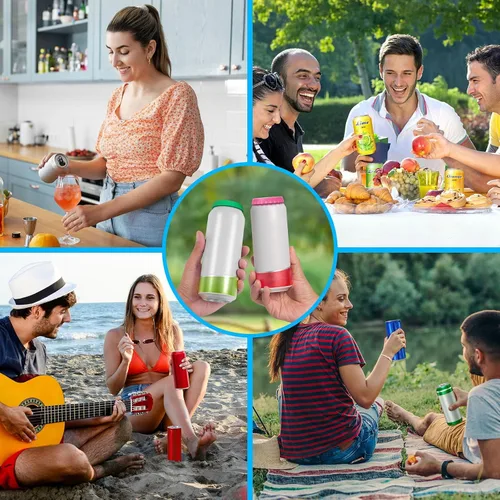 Vista 6 de Paquete de 6 tapas de silicona para latas de refresco, tapas reutilizables para latas de refresco, cubiertas para latas de cerveza, cubiertas