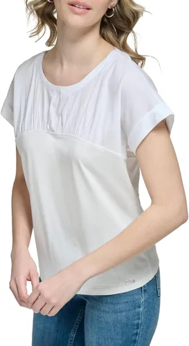 Vista 4 de Calvin Klein Blusa de punto con frente fruncido para mujer