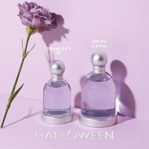 Vista 6 de Halloween Eau De Toilette para mujer. Fragancia floral marina de larga duración con notas de violeta, magnolia y pimienta
