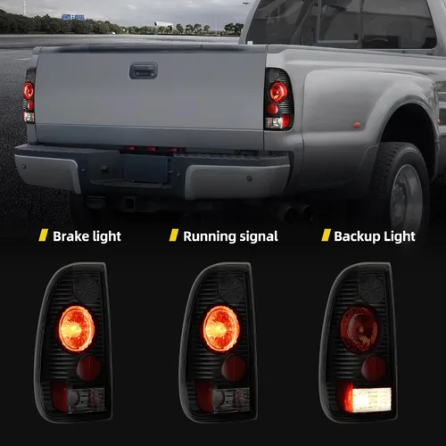 Vista 3 de DWVO Luces traseras compatibles con Ford F-150/97 98 99 F-250 F-350 F-450 F-450 F-550 Super Duty compatible con modelos Styleside solamente, no son