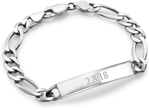 Vista 9 de MyNameNecklace Pulsera de identificación Amigo personalizada con inscripciones personalizadas, regalo de joyería para hombres, él, nombres