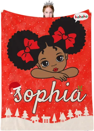 Vista 10 de Artsadd Mantas personalizadas para niñas bebés con nombre, manta personalizada para niños, manta personalizada para regalo para bebé niña