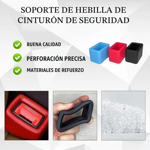 Vista 3 de 2 extensores de cinturón de seguridad para asiento elevador, soporte de hebilla de cinturón de seguridad trasero de silicona que facilita el acceso