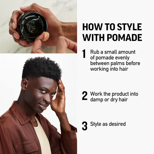 Vista 4 de American Crew Pomada para cabello de hombre, como gel para el cabello con fijación media y alto brillo, tamaño de viaje, set de regalo en dúo