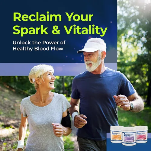 Vista 4 de L-ARGININA PRO 5,500mg de L-arginina más 1,100mg de L-citrulina, bebida en polvo sabor uva y naranja, suplemento para aumentar la producción