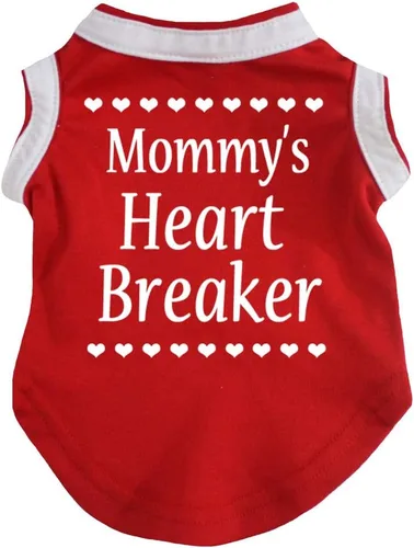 Vista 3 de Petitebella Mommy's Heart Breaker - Camisa para perro (rojo, XXXL)