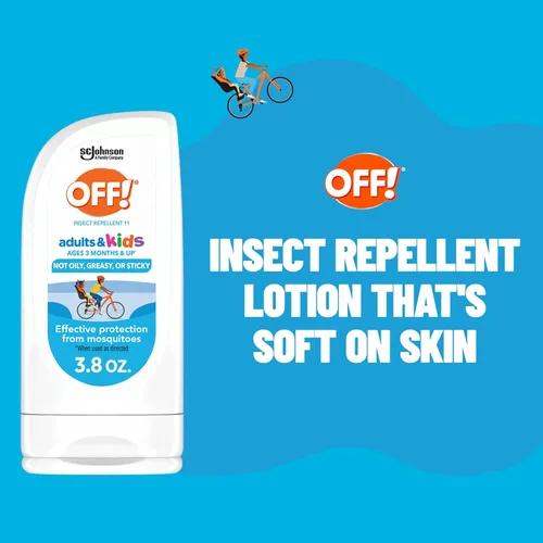 Vista 2 de OFF! Loción repelente de insectos para adultos y niños, repelente de insectos de picaridina sin fragancia para protección diaria sin DEET contra