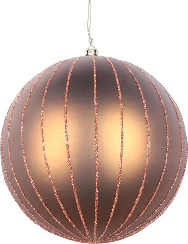 Vista 19 de Vickerman Adorno navideño de bola de avena mate con purpurina de 5 pulgadas. Incluye 4 piezas por bolsa.