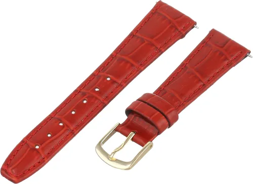 Vista 24 de Hadley-Roma Women's Alligator Grain Leather WatchStrap Negro