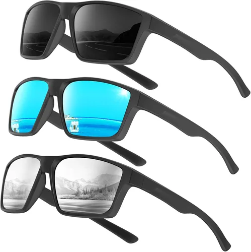 Vista 19 de KALIYADI Gafas de sol polarizadas para hombre y mujer: gafas de sol con UV400 para conducir, correr, ciclismo
