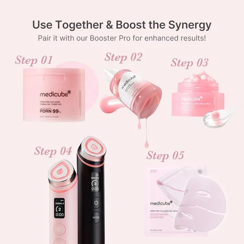 Vista 7 de medicube PDRN Pink Peptide Serum, Suero de brillo rosa, Péptido, Niacinamida, Hidratante y humectante y reafirmante, Tono de piel desigual, Cuidado