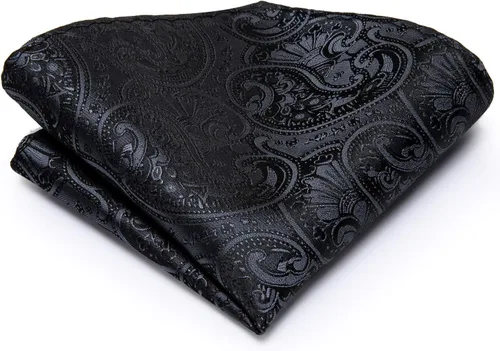 Vista 132 de Dubulle Corbata tejida de cachemira para hombre y gemelos de pañuelo para hombre, conjunto de gemelos para boda formal y negocios