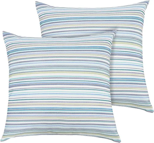 Vista 21 de FUNHOME Fundas de almohada lumbar para exteriores, 12 x 20 pulgadas, sin relleno, círculo cian