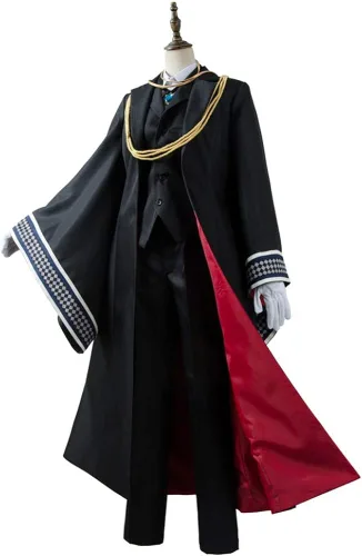 Vista 4 de The Antiguo Magus Bride Elias Ainsworth Cosplay traje negro conjunto completo