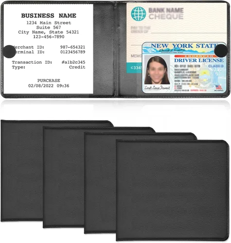Vista 7 de Kewucn Soporte para seguro de registro de automóvil, organizador esencial de 10.55 x 4.8 pulgadas con cierre, accesorios interiores de vehículos
