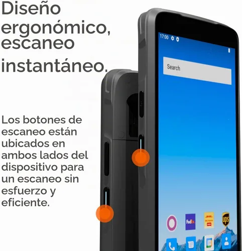 Vista 6 de Rayoungtek Robusto Android escáner de código de barras portátil computadora móvil 1D 2D QR Code NFC lector IP66 4G WiFi 6.0 "pantalla táctil