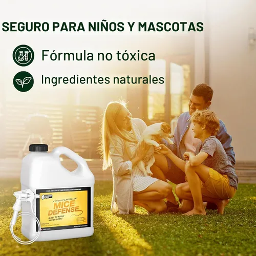 Vista 8 de Exterminators Choice - Spray de defensa para ratones, 1 galón (128 onzas líquidas), aroma a menta, uso en interiores y exteriores: césped, jardín