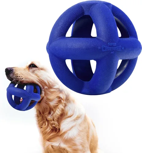 Vista 11 de SuperChewer - Pelota de juguete resistente para perros, reemplazo de por vida, goma natural fuerte, gran juguete para buscar perros, juguetes