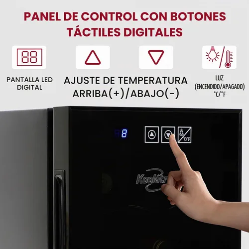Vista 4 de Koolatron Enfriador de vino termoeléctrico de 10 botellas