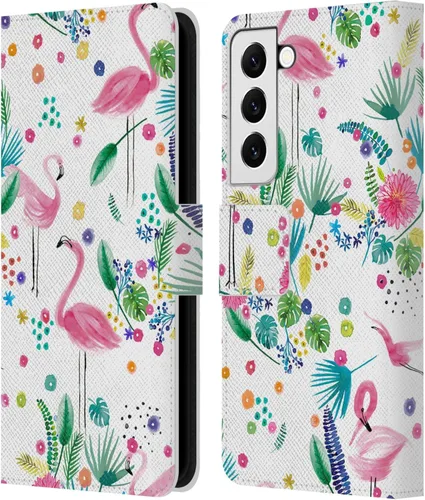 Vista 90 de Head Case Designs Officially Licensed Ninola Brushstrokes Black Summer Patterns Leather Wallet Case Compatible with Samsung Galaxy A07 4G