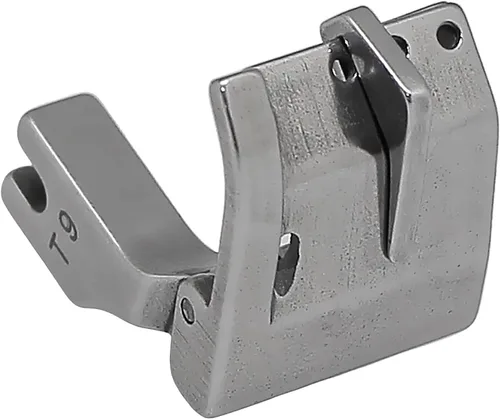 Vista 3 de Guía de borde ajustable Hemmer Foot #T9 Pie multifuncional para máquina de coser industrial de punto de bloqueo