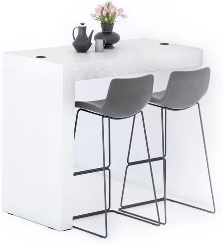 Vista 33 de Mobili Fiver Evolution - Mesa alta de bar de cocina fabricada en Italia Ahorra Espacio, Mesa de altura de mostrador montada en la pared para 1