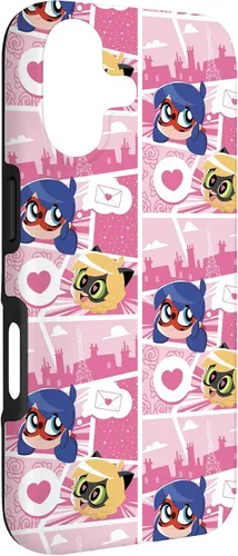 Vista 3 de Miraculous Ladybug Chibi Collection Mensaje para Cat Noir Funda para iPhone 17