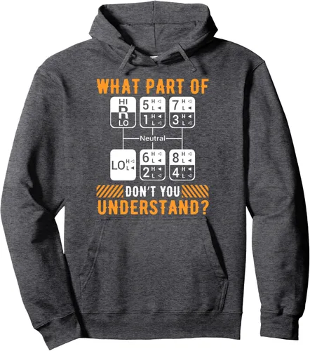 Vista 5 de What Part Don't You Understand Funny Trucker Dad - Sudadera con capucha para hombre Negro