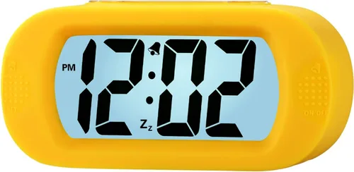 Vista 9 de Plumeet Reloj Despertador para Niños LCD Digital Grande Relojes Despertadores de Viaje con Repetición y Luz Nocturna - Sonido Ascendente