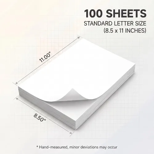Vista 2 de 100 hojas de papel de impresora térmica de 8.27 x 11.69 pulgadas, papel